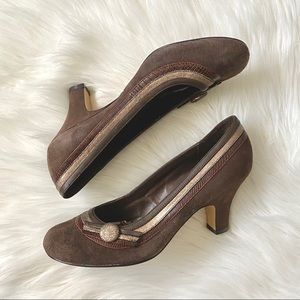 Brown suede Heels
